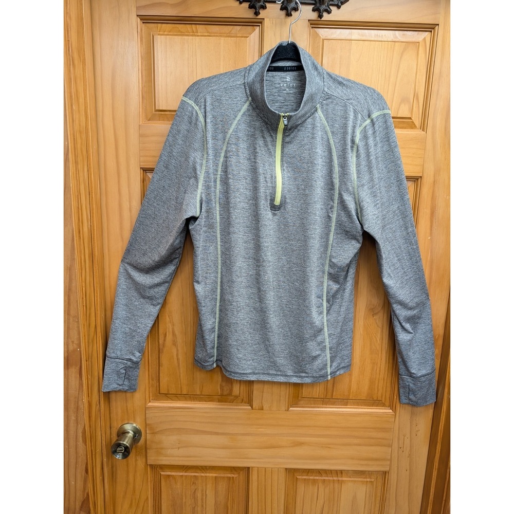 Zelos Women's XL Athletic Top Jacket Pullover Half Zip Long Sleeves Thumb Holes